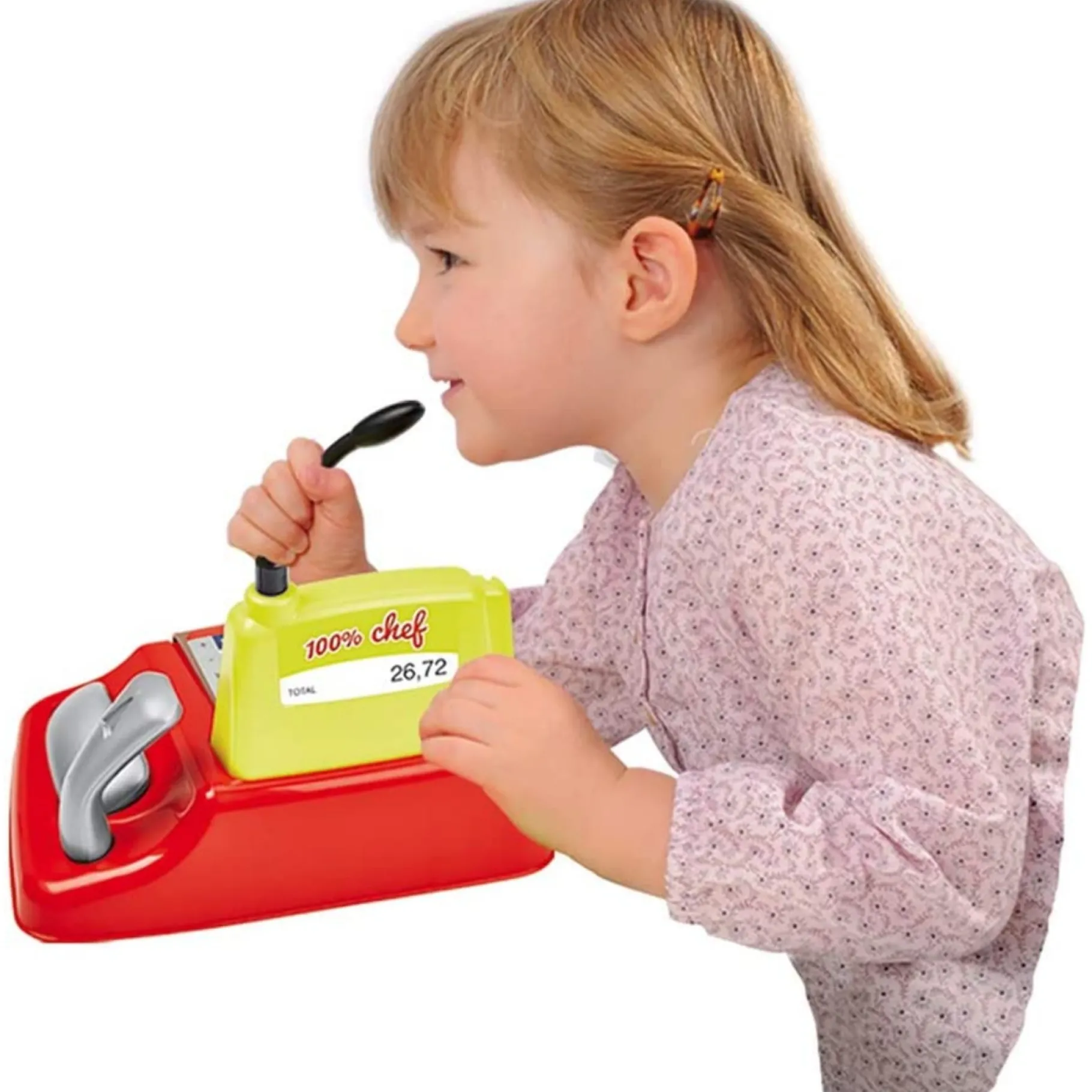 Winkelspeelgoed|Meisjes>Écoiffier 100% Chef kassa met scanner en smartphone