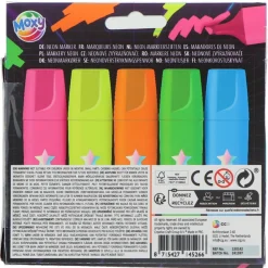 Tekenen / Kleuren> 5 Neon Highlighters Markeerstiften 12 x17,5 cm
