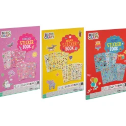 Stickers></noscript>Grafix A4 Stickerboek 8 vellen 3 assorti