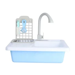 Meisjes></noscript> Afwasbak met echt kraantje en color changing servies