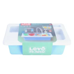 Meisjes></noscript> Afwasbak met echt kraantje en color changing servies