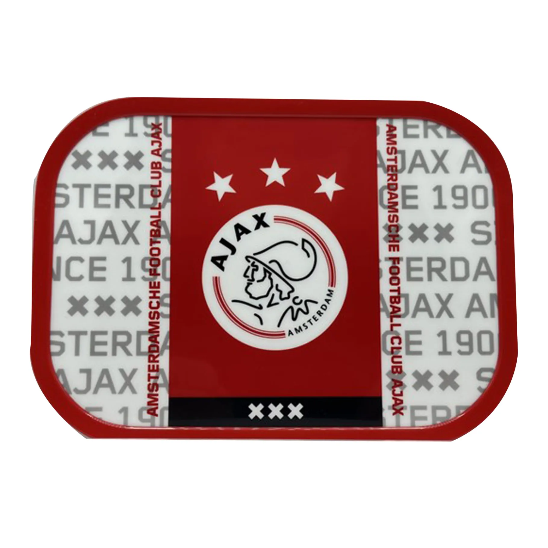 Schoolbekers En Broodtrommels> Ajax lunchbox wit/rood/wit logo