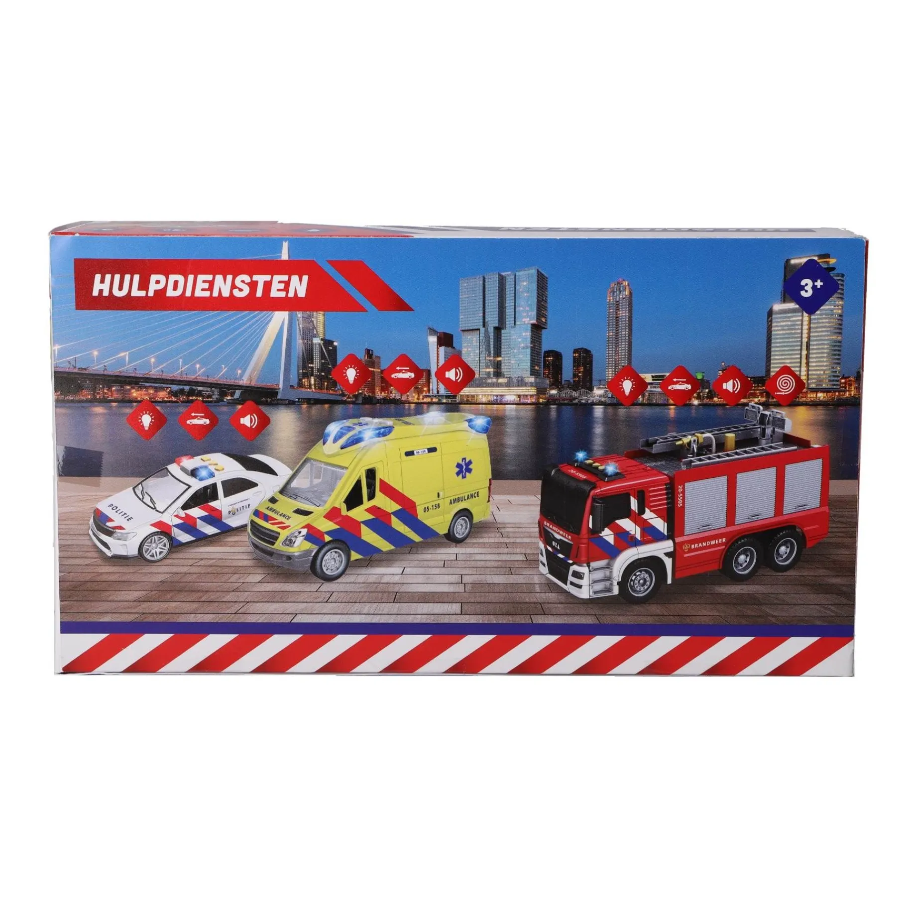 Jongens|Auto's>Rapid Wheels Ambulance Auto Met Licht En Geluid