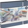 Tekenen / Kleuren> Aquarel art set 34 stukjes in cardboard box  27x22x3 cm