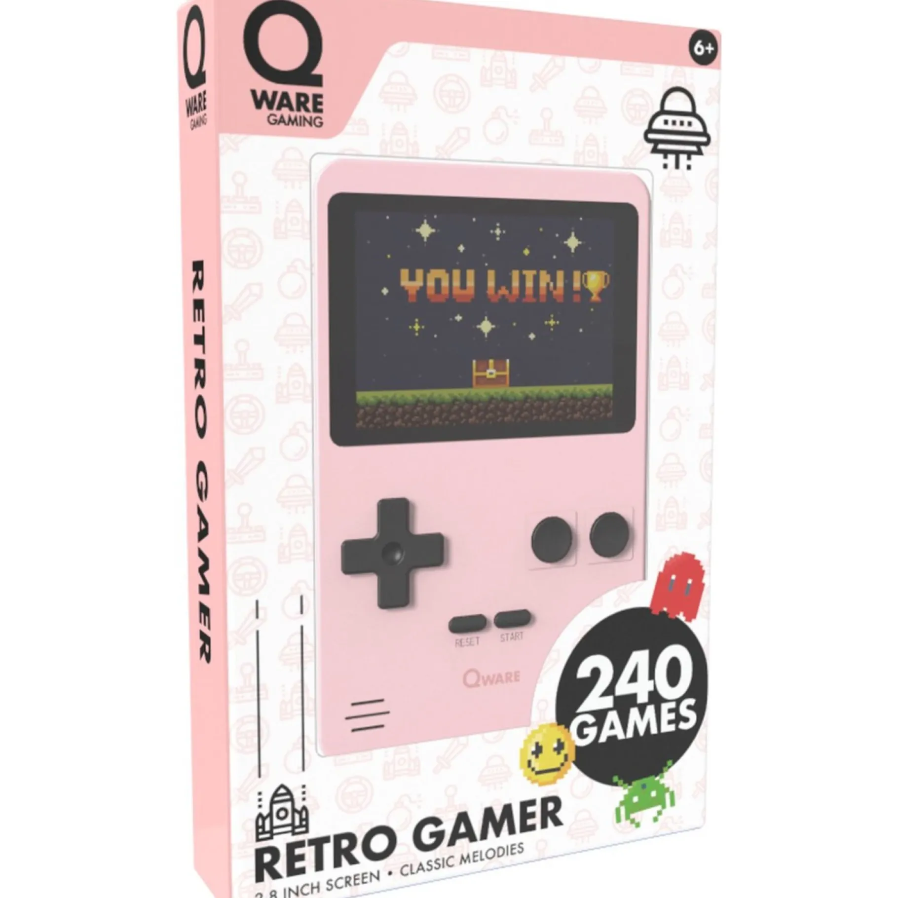 Lcd-Spellen>Qware Arcade 240 in 1 mini game retro roze