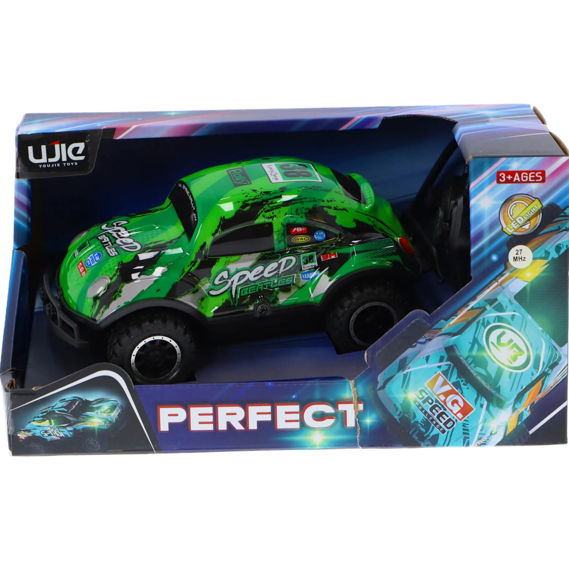 Radiografisch>Rapid Wheels Auto Radiografisch Bestuurbare Auto Buggy, Met Licht, 1:24, 27 Mhz