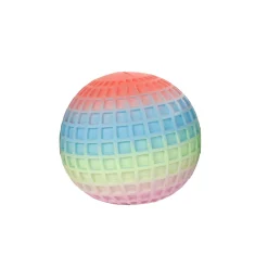 Fidget Toys> Bal squeeze rainbow ribbel 7 cm 4 assorti