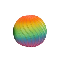 Fidget Toys></noscript> Bal squeeze rainbow ribbel 7 cm 4 assorti
