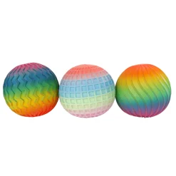 Fidget Toys></noscript> Bal squeeze rainbow ribbel 7 cm 4 assorti