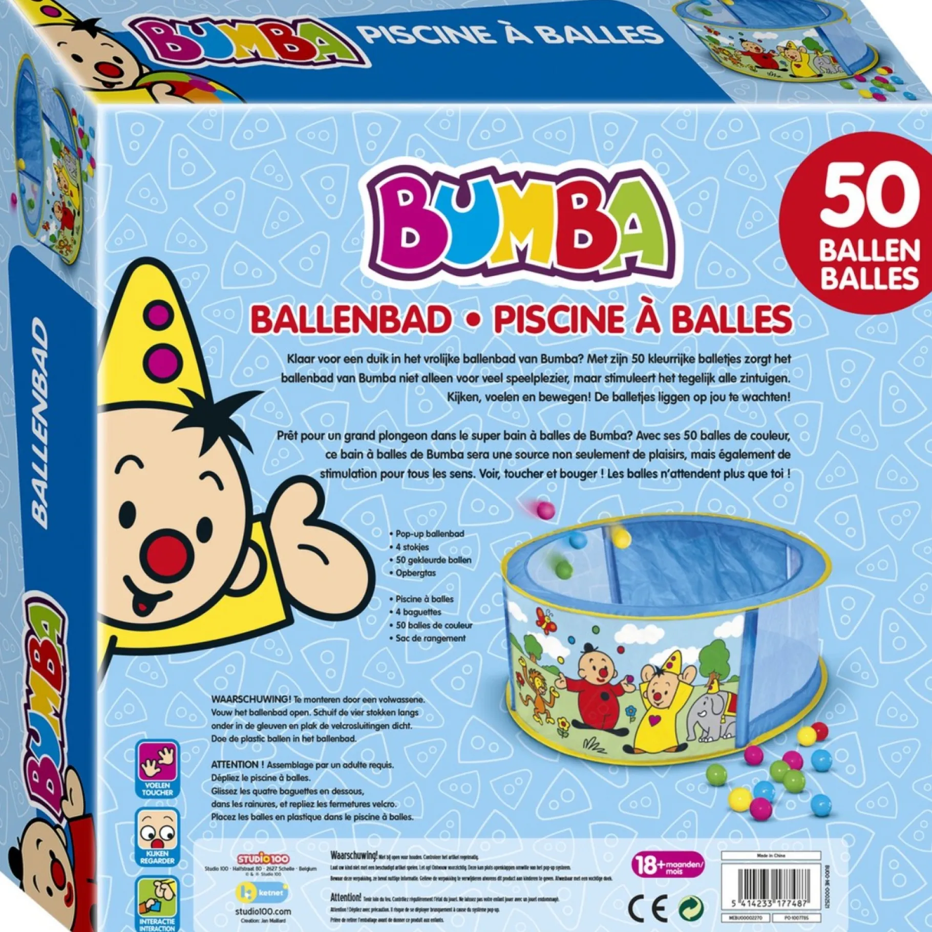 Speelhuizentoestellen>Studio 100 Ballenbad Bumba Met 50 Ballen