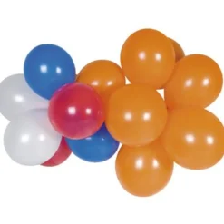 Feestartikelen> Ballon rood / wit / blauw / oranje 100 stuks