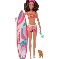 Meisjes|Tienerpoppen></noscript> Barbie beach pop met surfplank