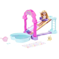 Meisjes></noscript> Barbie Chelsea Met Water Glijbaan