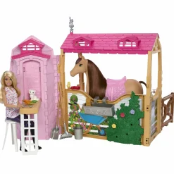 Meisjes|Speelsets> Barbie Family Horse Chase Ultieme Stal