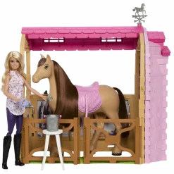Meisjes|Speelsets></noscript> Barbie Family Horse Chase Ultieme Stal