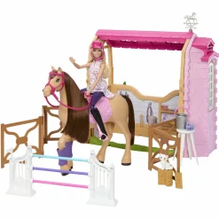 Meisjes|Speelsets></noscript> Barbie Family Horse Chase Ultieme Stal