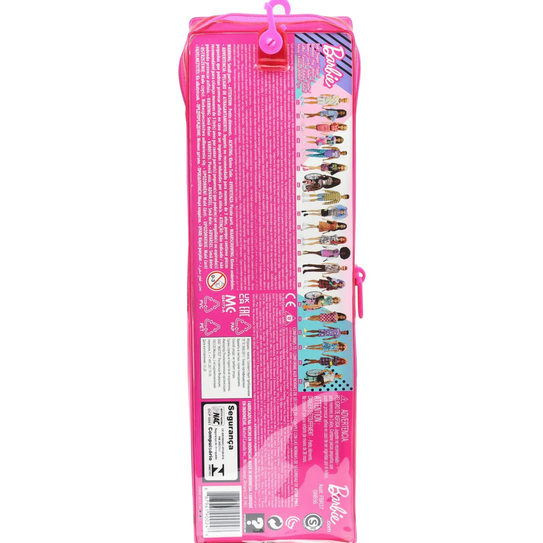 Meisjes|Tienerpoppen>Barbie Fashionista Pop Zwart Wit Jurkje