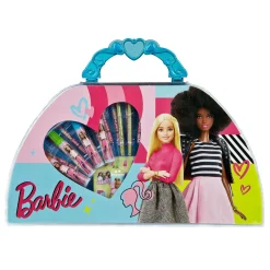 Schrijfwaren|Tekenen / Kleuren>Disney Barbie Kleurkoffer 51-delig