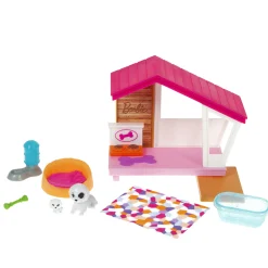 Meisjes|Poppenhuis>Barbie Mini Playset Hondenhuis Met Hondje