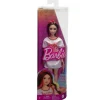 Meisjes|Tienerpoppen> Barbie pop fashionista witte jurk donker haar
