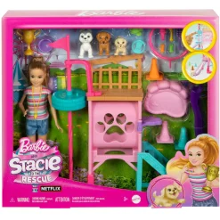 Speelsets|Meisjes> Barbie Stacie En Puppy Speelset