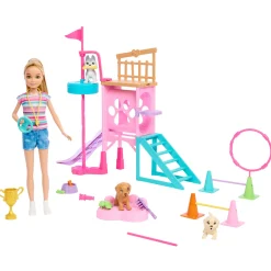 Speelsets|Meisjes> Barbie Stacie En Puppy Speelset