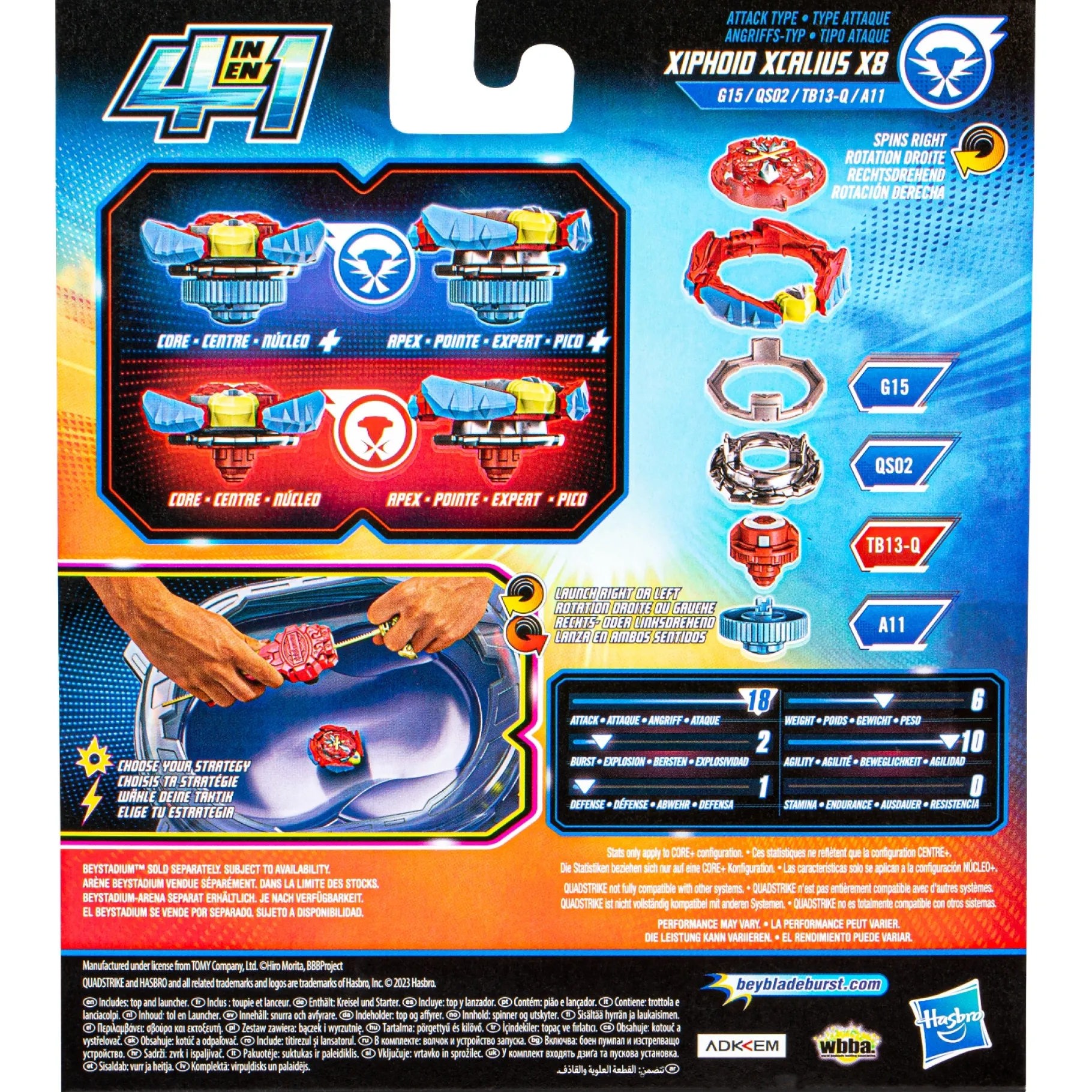Jongens>Hasbro Beyblade Xcalius Power Speed Launcher Pack