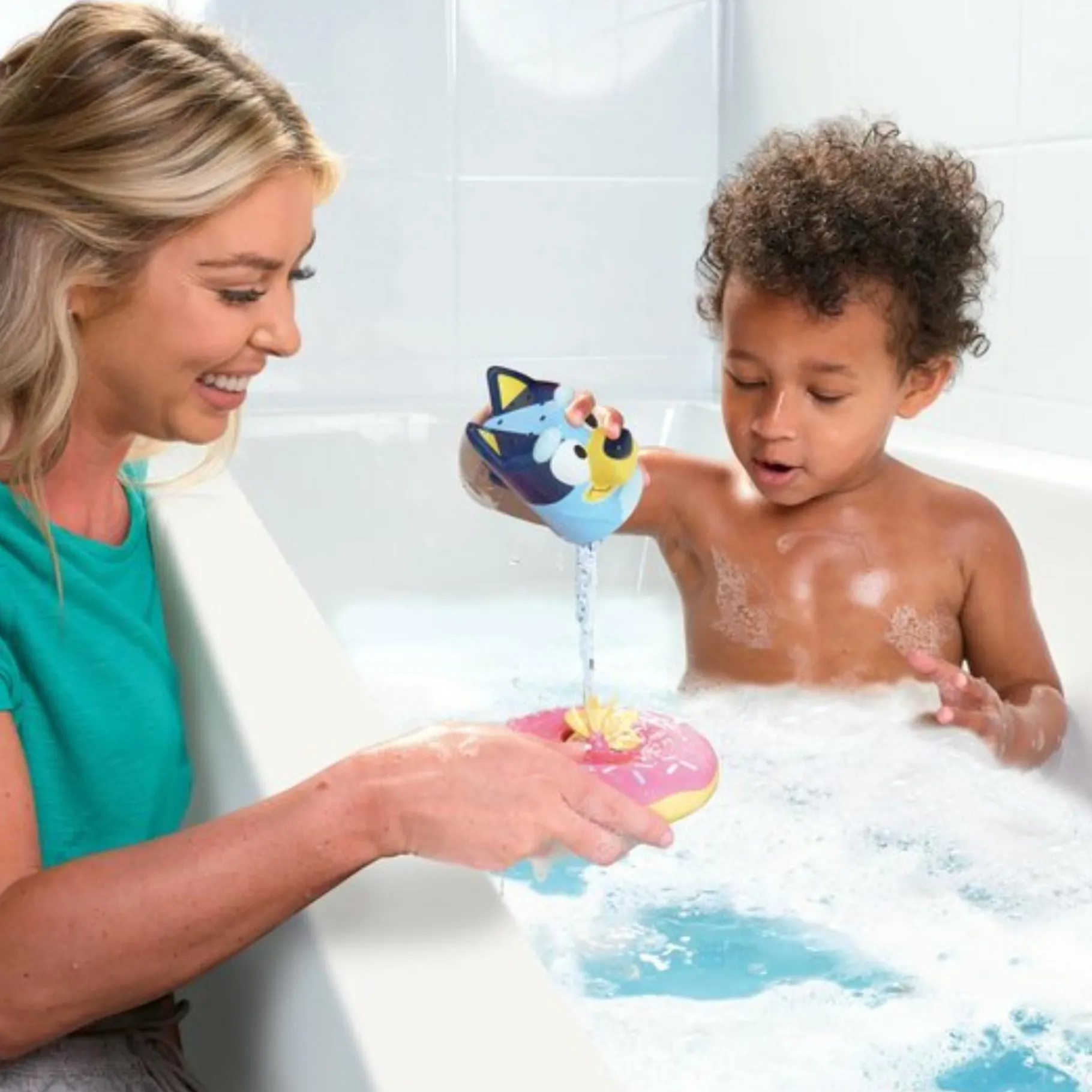 Badspeelgoed> Bluey bad spatteren en drijven