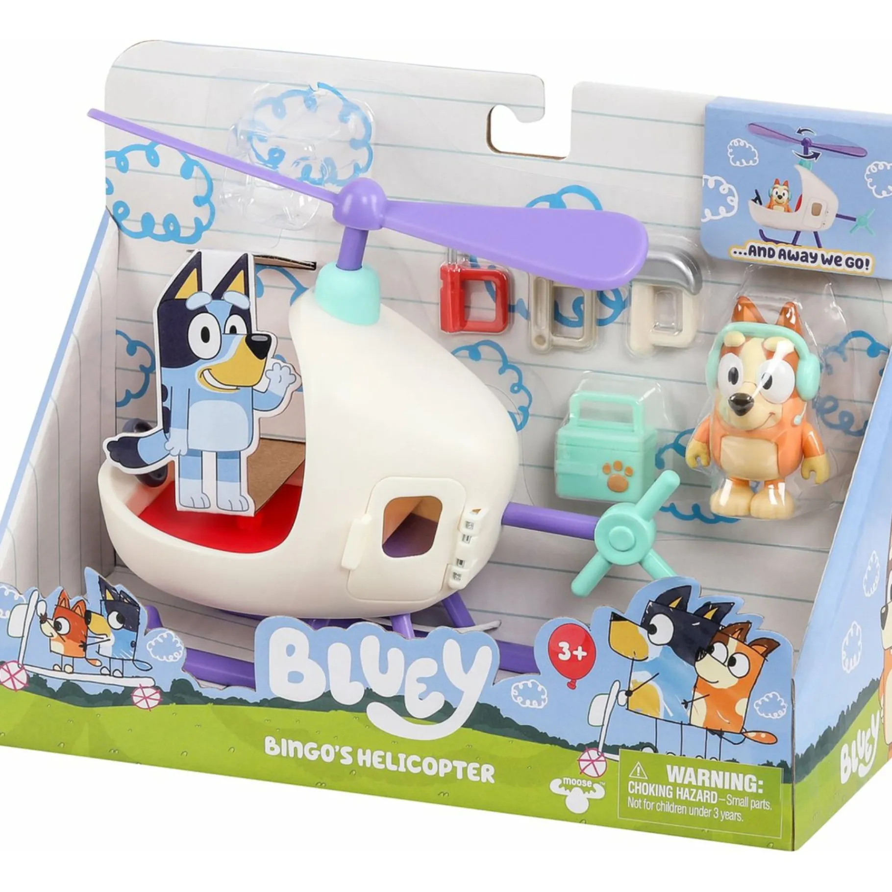 Jongens|Speelsets> Bluey helicopter inclusief bingo