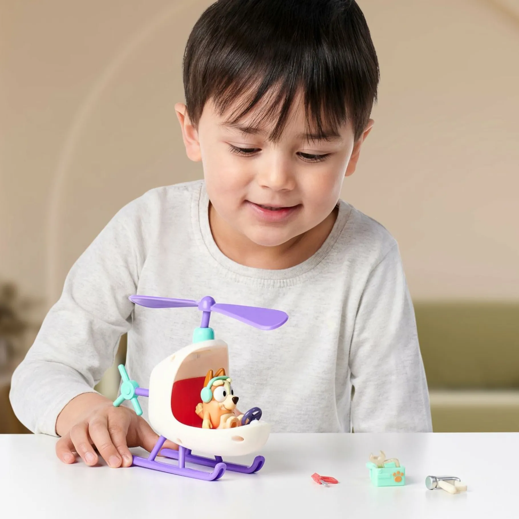 Jongens|Speelsets> Bluey helicopter inclusief bingo