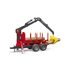 Voertuigen>Bruder Aanhanger Bosbouw Met Laadkraan