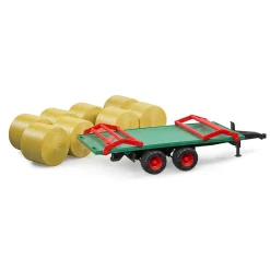 Boerderij|Jongens>Bruder Aanhanger Met Hooibalen