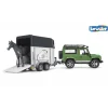 Auto's|Jongens>Bruder Auto Jeep Landrover Met Paardentrailer