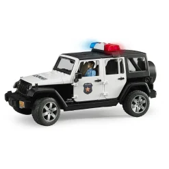 Voertuigen|Jongens>Bruder Auto Jeep Politie Wrangler Rubicon  Unlimited Licht En Geluid