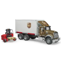 Voertuigen|Jongens>Bruder Auto Vrachtwagen MACK UPS  Met Heftruck