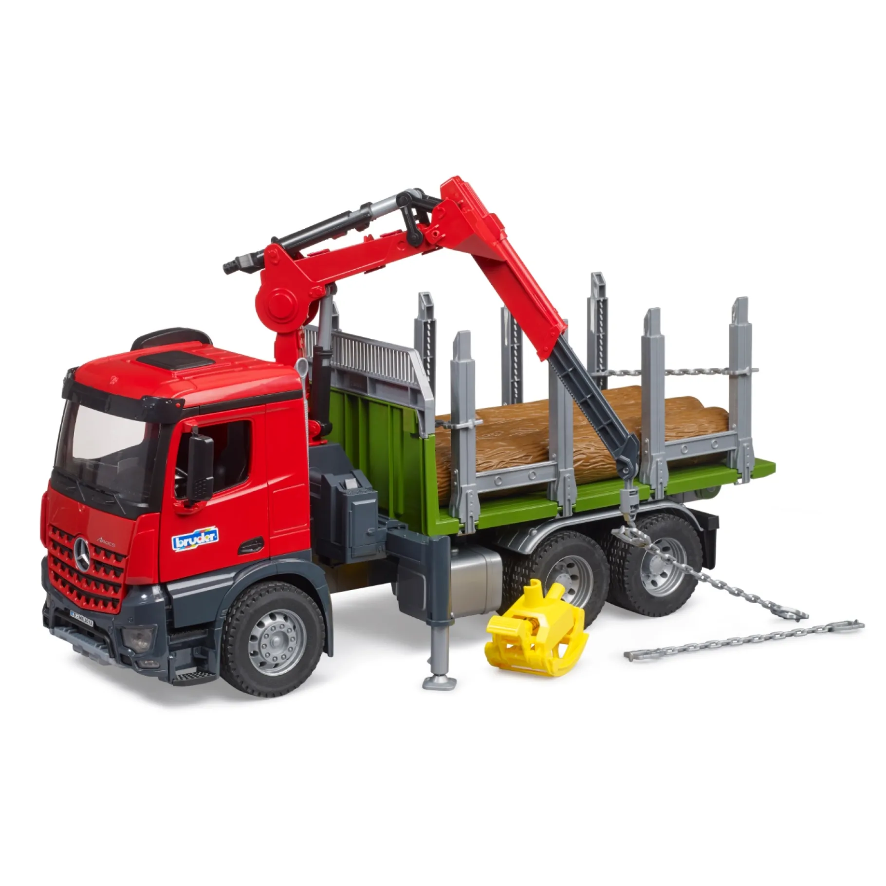 Auto's|Jongens>Bruder Auto Vrachtwagen MB Arocs Met Bomen