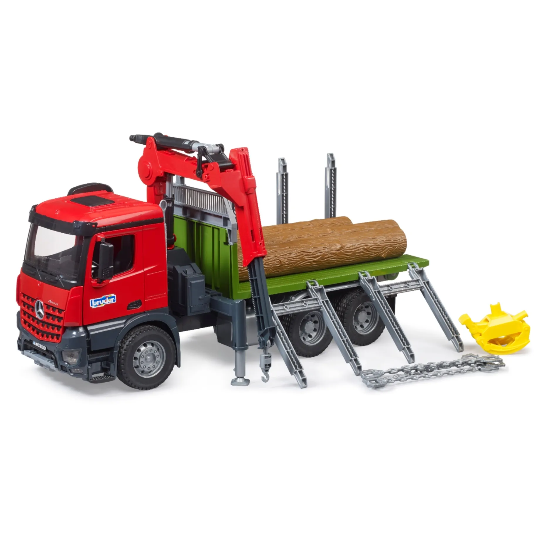 Auto's|Jongens>Bruder Auto Vrachtwagen MB Arocs Met Bomen