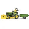 Speelsets|Jongens>Bruder Figuur Tuinman Met Zitgrasmaaier Met Aanhanger