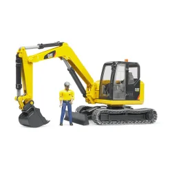 Voertuigen|Jongens>Bruder Minibagger Cat Met Arbeider