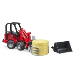 Boerderij|Jongens>Bruder Shovel Schaeffer 2630 Balengrijper Met Ronde Hooibaal