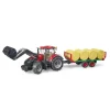 Auto's|Jongens>Bruder Tractor Case Met Balenaanhanger