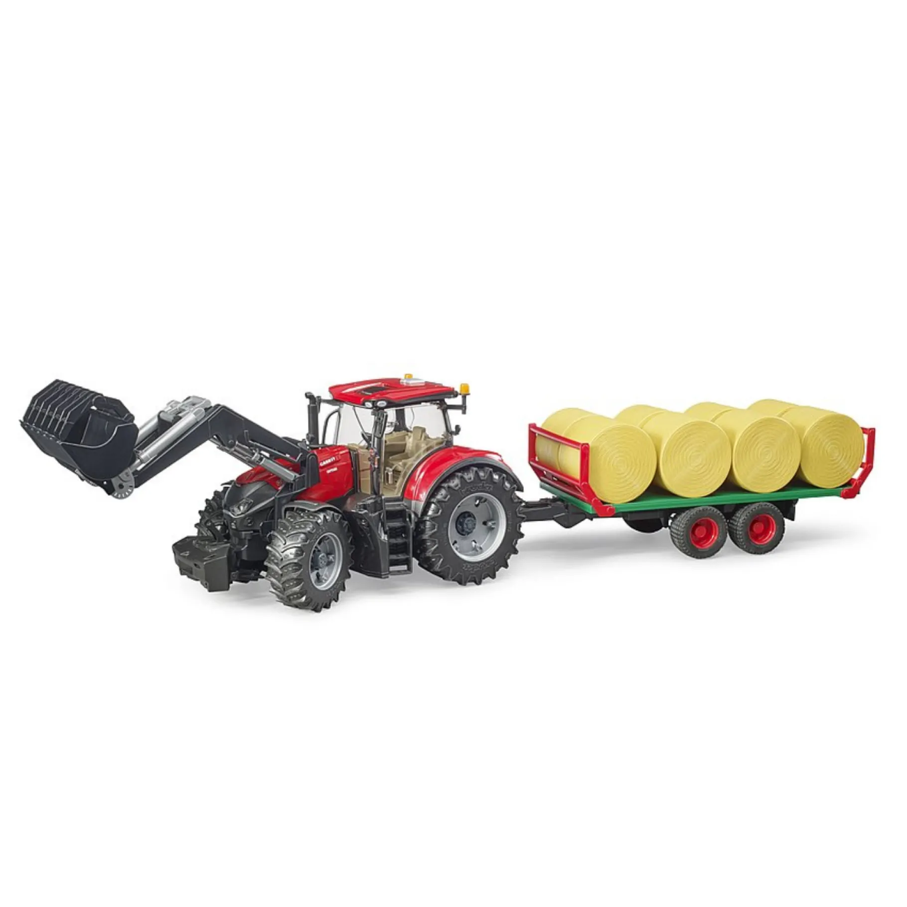 Auto's|Jongens>Bruder Tractor Case Met Balenaanhanger
