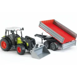 Boerderij|Jongens>Bruder Tractor Claas Nectis 267 F Met Aanhanger