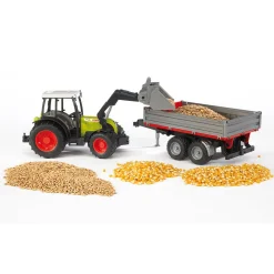 Boerderij|Jongens>Bruder Tractor Claas Nectis 267 F Met Aanhanger