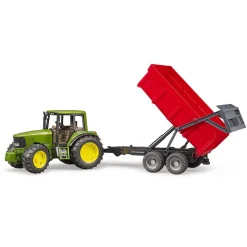 Boerderij|Jongens>Bruder Tractor John Deere 6920 Met Aanhanger