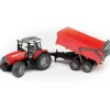 Boerderij|Jongens>Bruder Tractor Massey Ferguson Met Aanhanger