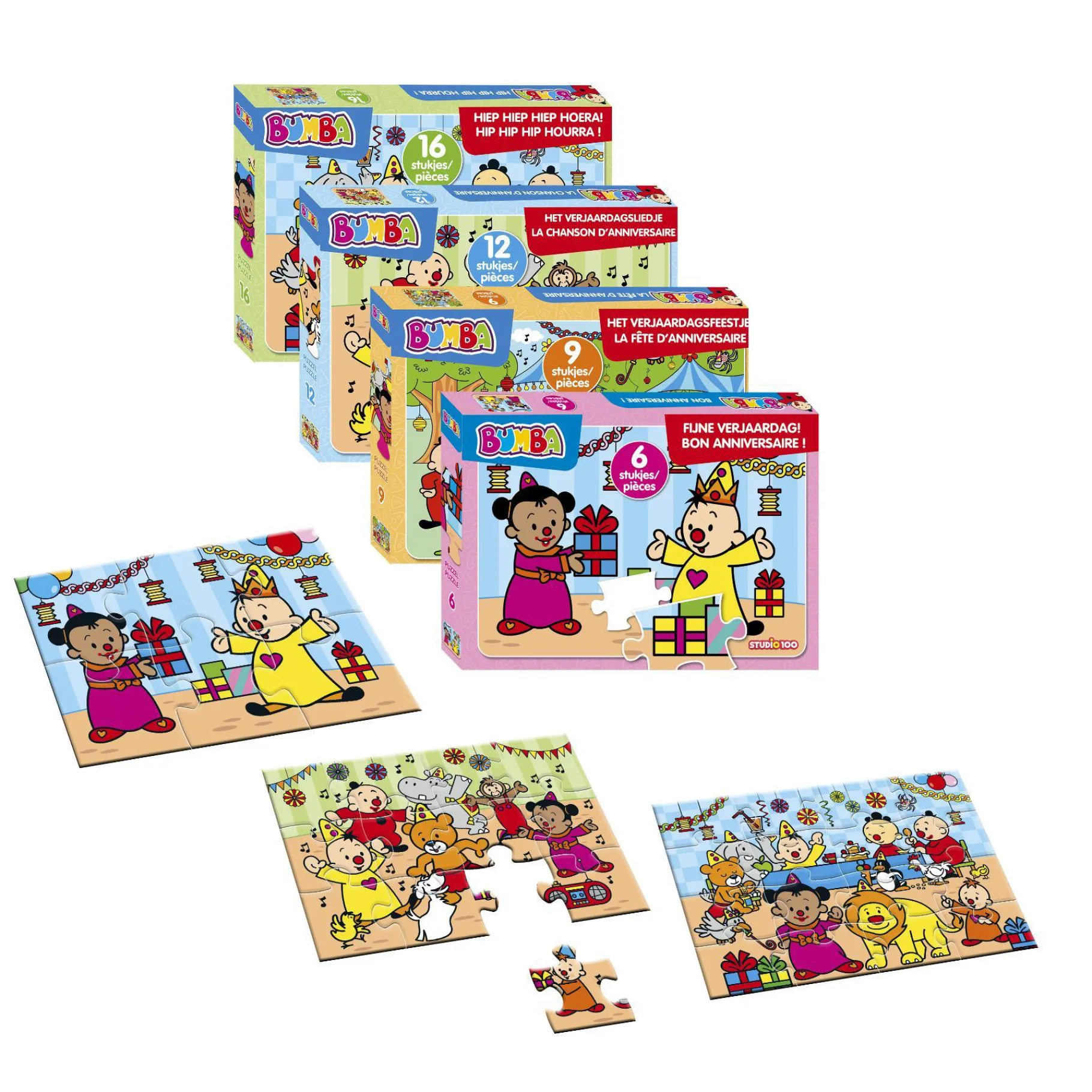 Houten Puzzels> Buma Puzzel 16 Stuks Puzzel Verjaardag