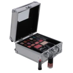 Make-Up></noscript> Casuelle Aluminium Mini Cosmetica Koffer Zilver