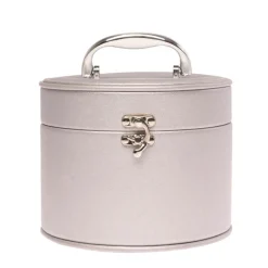 Make-Up> Casuelle Cosmetica Koffer Rond Zilver