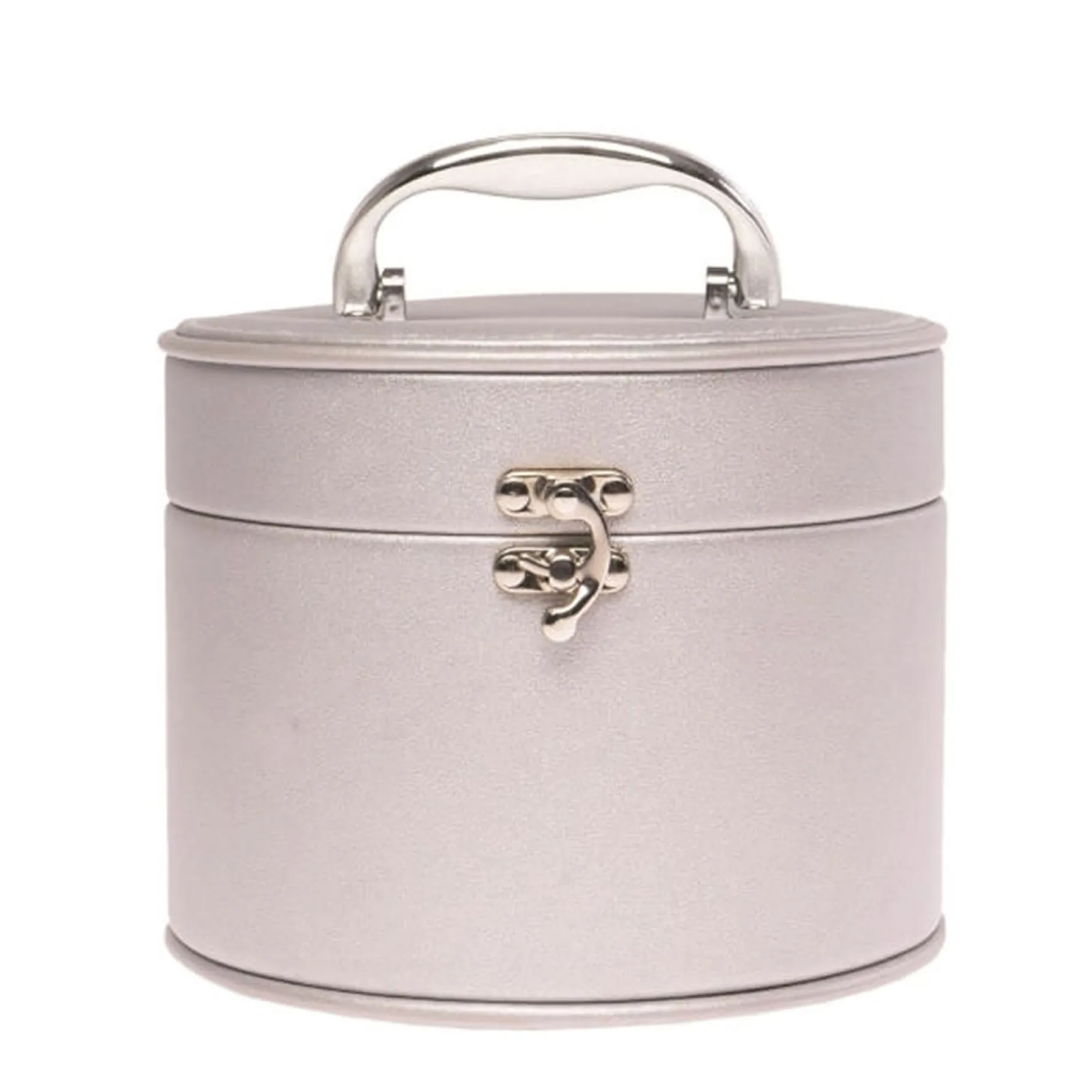 Make-Up> Casuelle Cosmetica Koffer Rond Zilver